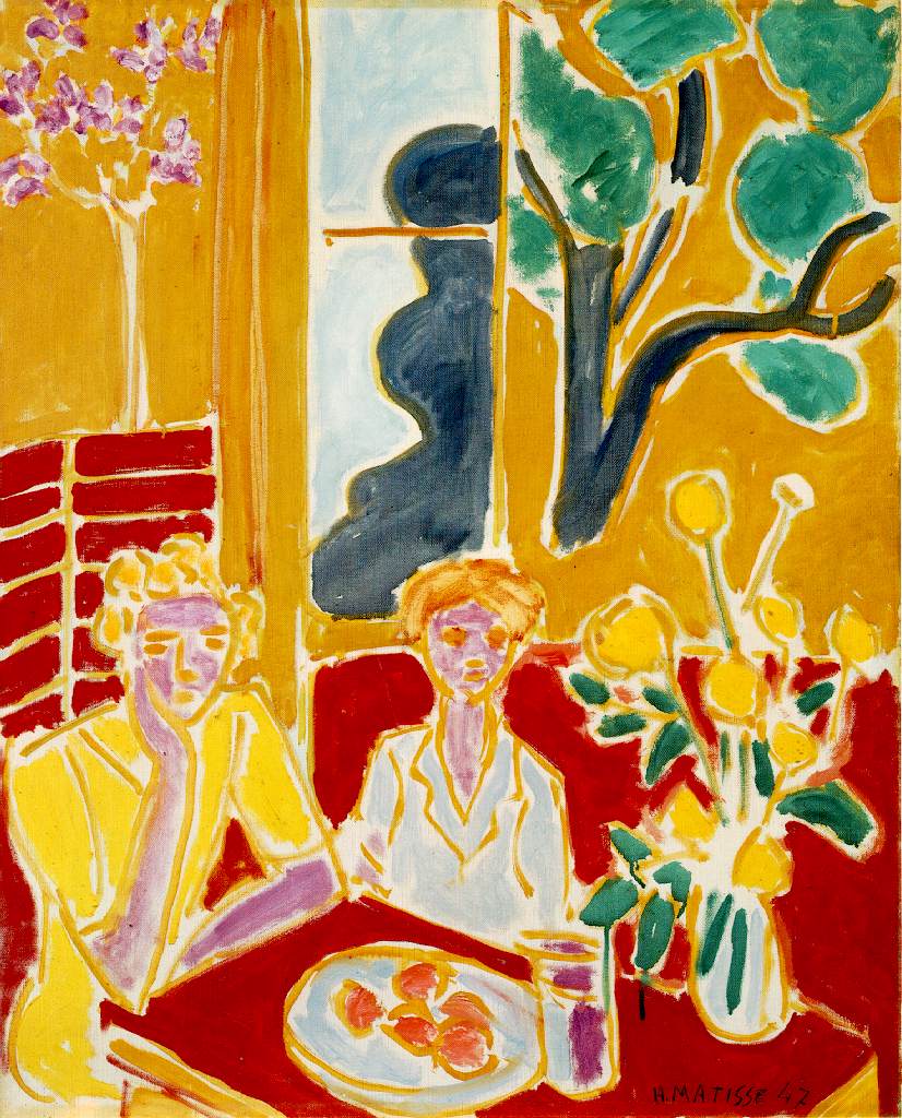 Henri Matisse - Two Girls in a Yellow and Red Interior 1947